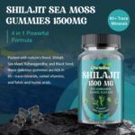 Shilajit Sea Moss and Ashwagandha Gummies 1500mg Per Serving, Enriched with 60% Fulvic Acid & 85+ Trace Minerals, High Strength Complex for Energy, More Convenient Than Resin (60 Count (Pack of 1)) - Image 3