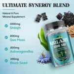 Shilajit Sea Moss and Ashwagandha Gummies 1500mg Per Serving, Enriched with 60% Fulvic Acid & 85+ Trace Minerals, High Strength Complex for Energy, More Convenient Than Resin (60 Count (Pack of 1)) - Image 4