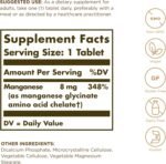 Solgar Chelated Manganese Tablets - Pack of 100 - For Strong Bones and Healthy Metabolism - Easy to Absorb - Vegan, Gluten Free and Kosher (Packing May Vary) - Image 3