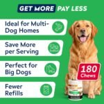 STRELLALAB Allergy Support Chews for Dogs with Omega 3 Fish Oil - Itchy Skin Support Immune Supplement - Skin & Coat Health - Made in UK - Stop Itch & Hot Spots - Pork Flavor - 180ct - Image 3