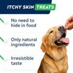 STRELLALAB Allergy Support Chews for Dogs with Omega 3 Fish Oil - Itchy Skin Support Immune Supplement - Skin & Coat Health - Made in UK - Stop Itch & Hot Spots - Pork Flavor - 180ct - Image 8