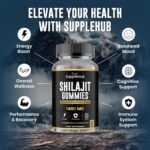 Shilajit Gummies 1400mg, Pure Himalayan Shilajit Gummies with Ashwagandha and Chaga, Rich in Fulvic Acid, Natural Energy Boost, Sugar Free, Vegan, Raspberry & Watermelon Flavour - 60 Gummies/Bottle - Image 4