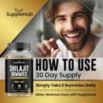 Shilajit Gummies 1400mg, Pure Himalayan Shilajit Gummies with Ashwagandha and Chaga, Rich in Fulvic Acid, Natural Energy Boost, Sugar Free, Vegan, Raspberry & Watermelon Flavour - 60 Gummies/Bottle - Image 5