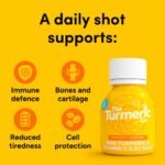Daily Immune Support Turmeric & Vitamin C / D3 Shots | The Turmeric Co. | 28-Day Supply (28×60 ml Cold-Pressed Vegan | 1000 mg Vitamin C + 3000 IU D3 | No Added Sugar - Image 3