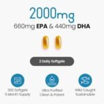 Omega 3 Capsules High Strength | 2000mg | 660 EPA + 440 DHA | 5 Months | Omega 3 Fish Oil Tablets | Triglycerides & Brain Supplement | Alternative to Cod Liver Oil Capsules High Strength | VitaBright - Image 6