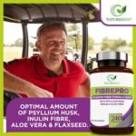 FibrePro 1000mg - Fibre Supplement -240 Psyllium Husk Capsules | High Strength Fiber Supplement Enriched with Prebiotic Inulin, Aloe Vera & Flaxseed | Vegan, Non GMO| UK Made - 4 Month Supply - Image 5