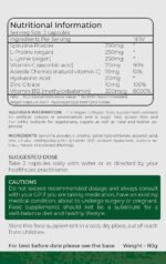 Vegan Collagen Supplement - 1400mg, Spirulina, L-Lysine, L-Proline, Acerola Cherries , Vitamin C & B12, Zinc, Hyaluronic Acid, UK Made - Image 3