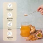 Jade & Joy | Focus & Energy | 15 Servings | Zero Sugar Nootropic Powder | Lions Mane, Cordyceps & Reishi Mushrooms & Nautral Caffeine Brain Supplement | Vitamin C & B | Mango & Passionfruit - Image 6