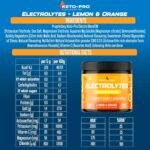 Keto-Pro Keto Electrolytes 250g | Electrolyte Powder Supporting Your Fasting, Health & Fitness Goals | 50 Servings | Lemon Orange Flavour - Image 3