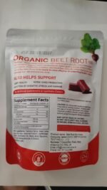 Organic Beet Root Gummies,Beets Heart Chews, Nitric Oxide and Pressure Support, Grape Seed Extract & Beetroot Powder Energy Supplement, 60 Count - Image 3