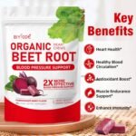 Organic Beet Root Gummies,Beets Heart Chews, Nitric Oxide and Pressure Support, Grape Seed Extract & Beetroot Powder Energy Supplement, 60 Count - Image 4