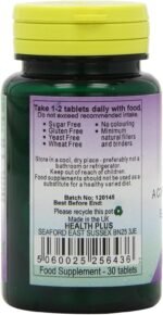 Health Plus DiabetACE One-a-day Multi Nutrient Supplement for Diabetics - 30 Tablets - Image 6