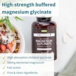Igennus Highest Strength Chelated Magnesium Glycinate 1300mg, 380mg Elemental, 90 Servings, Pure & Clean Buffered Magnesium Bisglycinate, Vegan, 180 Capsules - Image 3