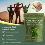 Wormwood Black Walnut and Clove Capsules | High Strength Supplement for Humans | 2 Months Supply | 60 Capsules, 600mg per Serving | Vegan Supplement and UK Made (Pack of 2) - Image 3