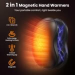 Hand Warmers, Hand Warmers Rechargeable with Stress Relief Design, 2 Pack 6000mAh Magnetic Handwarmers Reusable Pocket Heater - Image 3