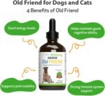 Pet Wellbeing Old Friend for Senior Dogs & Cats - Supports Immune System Health, Joint Mobility, Healthy Energy Levels, Alfalfa, Reishi - Veterinarian-Formulated Herbal Supplement 4 oz (118 ml) - Image 4