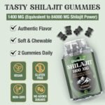 Shilajit Gummies 1400mg, Pure Himalayan Shilajit with Chaga and Ashwagandha, 85+ Trace Minerals, Rich in Fulvic Acid, for Energy & Immune, Sugar-Free, Vegan (60 Count (Pack of 2)) - Image 5
