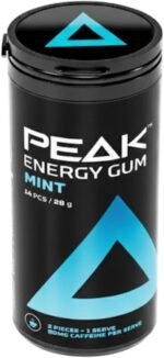 Peak Energy Gum (12 Pack, 28g) Mint Flavor – Caffeinated Chewing Gum for Energy Boost | Sugar-Free, with Incorporated Vitamin Benefits (B3, B5, B6, B12) for Focus & Performance - Image 3