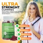 Ashwagandha Gummies Rhodiola Rosea with L Theanine, Vegan Plant Based, Non-GMO, Support Energy, Relax and Restore, 1000 mg, 30 Days Servings - Image 4