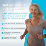 4 HER 50+ - Multi Vitamins for Women Over 50 - Vegan Tablets, 60pcs - Multi Vitamins and Minerals Supplements with Biotin, Vitamin K2, Vitamin D3 and Vitamin B2 - Post Menopause Supplements - Image 3