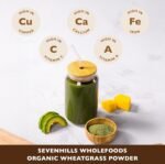 Sevenhills Wholefoods Organic Wheatgrass Powder, European (EU) 500g | Cultivated in Europe | High in Vitamin C and Iron - Image 3
