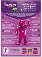 Bassetts Vitamins 3-6 Years Blackcurrant and Apple Flavour Multivitamins 30 Gummies - Image 4