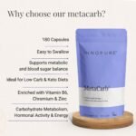 MetaCarb® Metabolic & Blood Sugar Balance Support – with Chromium, Zinc & Vitamin B6 – UK Made, 180 Vegan Capsules - Image 3
