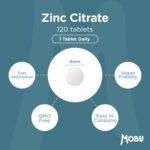 Zinc 100mg 120 Tablets Max Strength | Immune Function, Fertility & Healthy Bones, Vision, Hair, Nails and Skin | Zinc Citrate Supplement | Vegan UK Made | GMP Approved | MOBU - Image 4