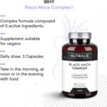 Black Maca Root 32000mg - Power 20:1 Maca Capsules with L-Arginine Zinc B6 B12 - Peruvian Maca for Men and Women - 120 Capsules Black Maca Nutralie - Image 4