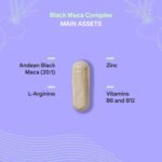 Black Maca Root 32000mg - Power 20:1 Maca Capsules with L-Arginine Zinc B6 B12 - Peruvian Maca for Men and Women - 120 Capsules Black Maca Nutralie - Image 5