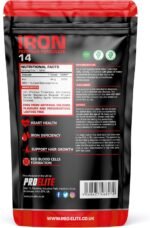 Iron Tablets High Strength 14mg - 60 Tablets - Vegan Energy Tablets for Tiredness and Fatigue - High Absorption Iron Supplements for Women and Men - Made in The UK by PROELITE - Image 3