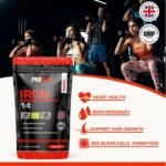 Iron Tablets High Strength 14mg - 60 Tablets - Vegan Energy Tablets for Tiredness and Fatigue - High Absorption Iron Supplements for Women and Men - Made in The UK by PROELITE - Image 4