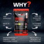 Iron Tablets High Strength 14mg - 60 Tablets - Vegan Energy Tablets for Tiredness and Fatigue - High Absorption Iron Supplements for Women and Men - Made in The UK by PROELITE - Image 7