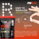 Iron Tablets High Strength 14mg - 60 Tablets - Vegan Energy Tablets for Tiredness and Fatigue - High Absorption Iron Supplements for Women and Men - Made in The UK by PROELITE - Image 9