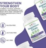 Premium Magnesium Citrate Tablets | 200mg Magnesium Supplement with Citric Acid | 180 Easy Tablets (6 Month’s Supply)| Assists with Energy Levels, Sleep, Anxiety & Migraines |UK Made - Image 4