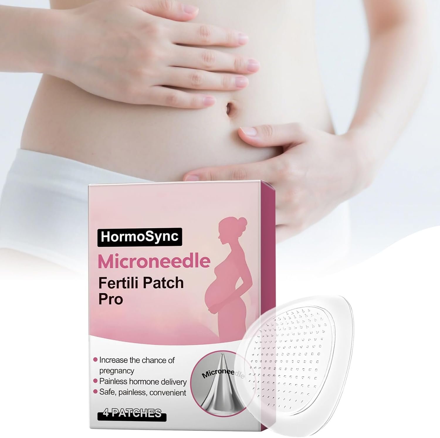 Microneedle Fertili Patch, Women’s Wellness Patch, Hor-mone Balance Patches, Supports Fertility & Wellness, Comfortable & Skin-Friendly, 5pcs Nude Color, For Restaurant, Business, Travel, Daily Use - Image 4