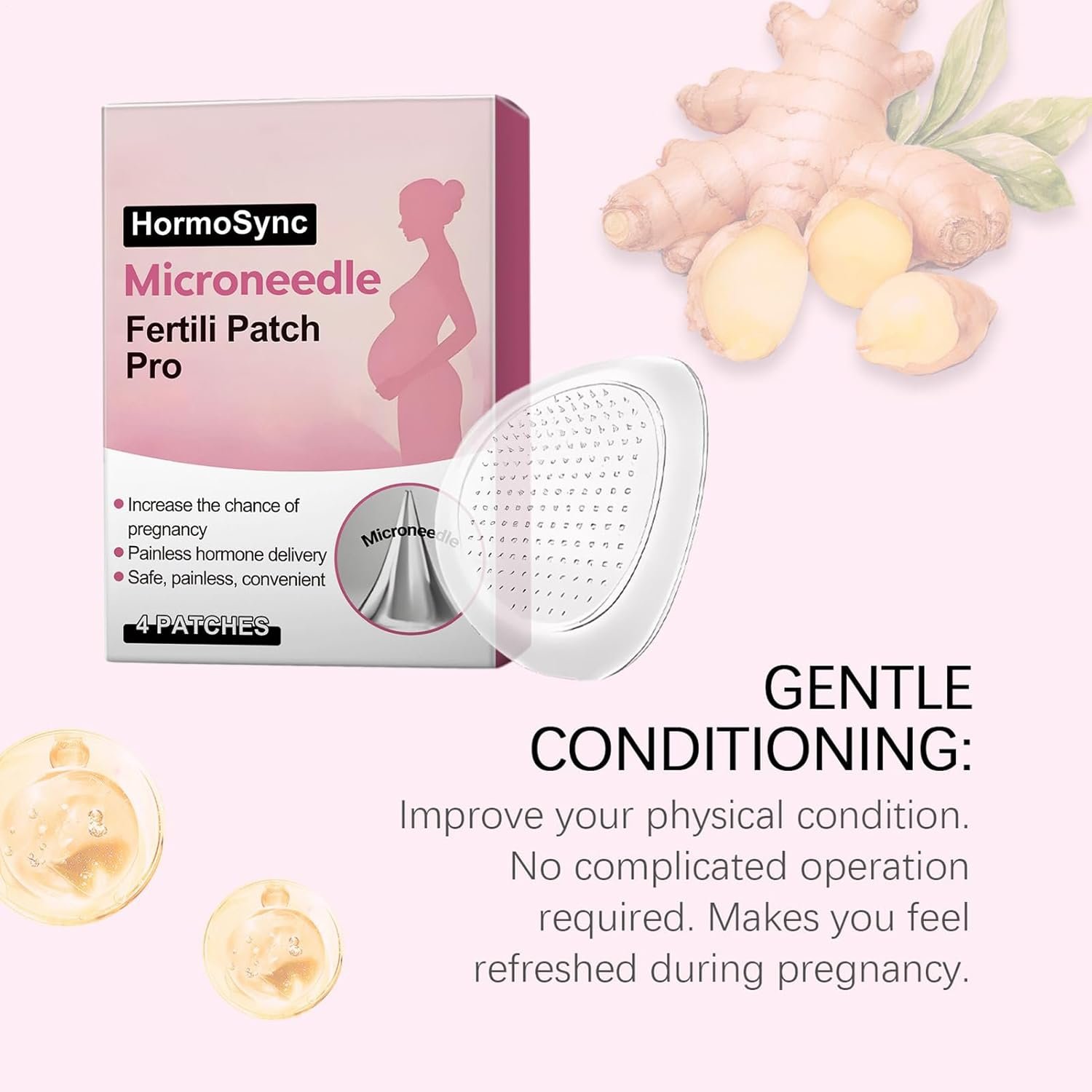 Microneedle Fertili Patch, Women’s Wellness Patch, Hor-mone Balance Patches, Supports Fertility & Wellness, Comfortable & Skin-Friendly, 5pcs Nude Color, For Restaurant, Business, Travel, Daily Use - Image 5