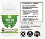 Tulsi (Ocimum Sanctum) Capsule | Pack of 60 x 500 MG. Vegetarian Capsules | Natural Herbal Supplement | GMP Certified | Gluten Free (Pack of 1) - Image 3