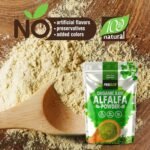 Organic Alfalfa Powder 250g Support Energy and Stress, Vegan Keto Green Superfood Supergreen Raw Natural Alfalfa Powder Juice Shots PROELITE - Image 3