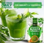 Organic Alfalfa Powder 250g Support Energy and Stress, Vegan Keto Green Superfood Supergreen Raw Natural Alfalfa Powder Juice Shots PROELITE - Image 5
