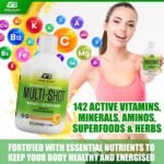 Multi-Shot Liquid Multivitamin w/142 Active Health & Sports Vitamins, Minerals, Aminos & Superfoods-Support Your Fitness & Active Lifestyle Goals-500ml-33 Shots - Image 5