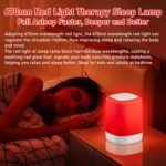 Red Light Therapy for Sleep Device, Red Night Lights with 670nm Wavelength, Touch Reds Light Sleep Lamp Aid to Support Deep Relaxation and Improve Sleeping for Adults & Kids Bedrooms - Image 3
