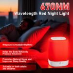Red Light Therapy for Sleep Device, Red Night Lights with 670nm Wavelength, Touch Reds Light Sleep Lamp Aid to Support Deep Relaxation and Improve Sleeping for Adults & Kids Bedrooms - Image 4