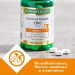 Nature's Bounty Maximum Strength Zinc - 100 25mg Tablets (100 Day Supply) - Immunity Support and Antioxidant Supplement - Image 4