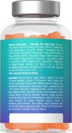 Teen Multivitamin Gummies with Probio | 60 Count | 15 Key Nutrients with Vitamin C, Biotin and Zinc | + 3 Biotic Strains | Natural Orange Flavour | Vegan | by Horbaach - Image 4