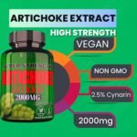 High Strength Artichoke 2000mg Strength,180 Vegan Tablets, 20:1 Extract, 2.5% Cynarin, 3 Month Supply, Potent Artichoke Supplement, Non-GMO (180) - Image 3