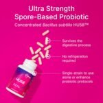Microbiome Labs HU58 – High-Potency Bacillus subtilis Spore Probiotic Supplement – Probiotics for Digestive Health & Gut Support, Ideal for Men & Women – 100% Survivability – 60 Vegan Capsules - Image 3