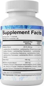 Vitamatic Vaginal Probiotics 20 Billions for Women pH Balance & Odor Control with Prebiotics & Probiotics 60 DR Capsules - Made with Cranberry, D-Mannose, Hibisucs & Dandelion - Image 9