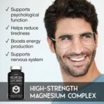 Magnesium Glycinate Supplement - 1500mg Magnesium Bisglycinate Capsules with Zinc & Vitamin B6-120 Tablets High Strength Complex - 300mg Chelated Supplement with Zinc - Advanced Absorption - UK Made - Image 3