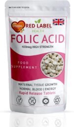 Folic Acid 400 mcg Tablets, 180 Vitamin B9 Tablets (6 Months Supply), Folate Fertility Supplement for Women, Vegan, Vegetarian, Supports Maternal Tissue Growth, Made in The UK - Image 9